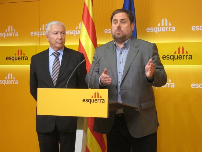 Antoni Abad (Cecot) y Oriol Junqueras
