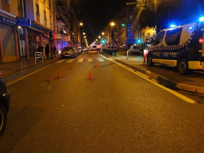 Imagen del lugar del suceso, en la avenida de Villava de Pamplona.