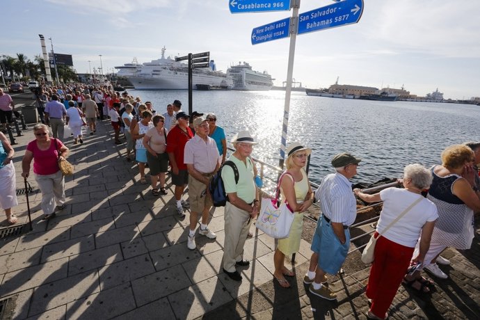 Cruceristas en Las Palmas de Gran Canaria