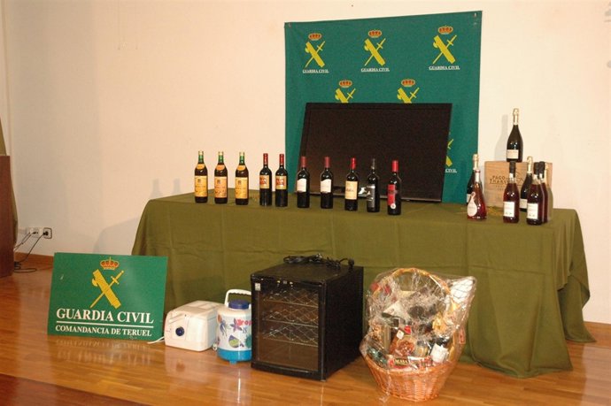 Objetos recuperados de los robos.