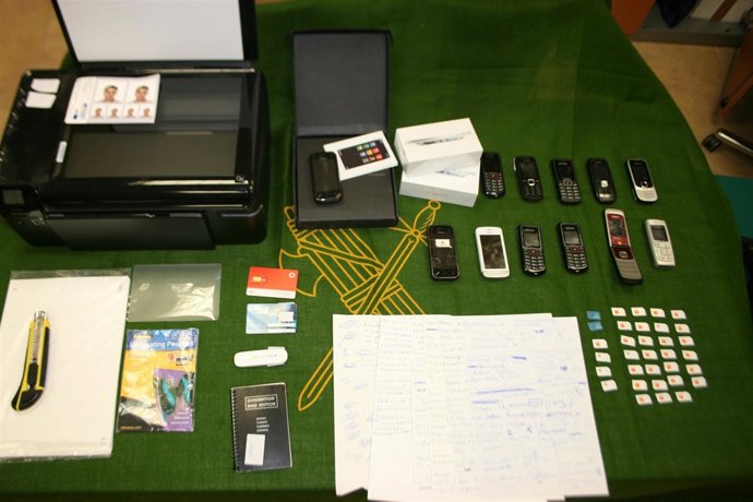 Efectos intervenidos en una operación en Málaga 