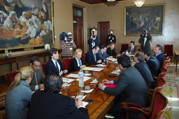 Reunión De Portavoces En La Junta General Del Principado De Asturias