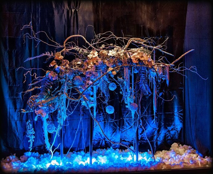 Escaparate de la Floristería Vázquez de Teruel