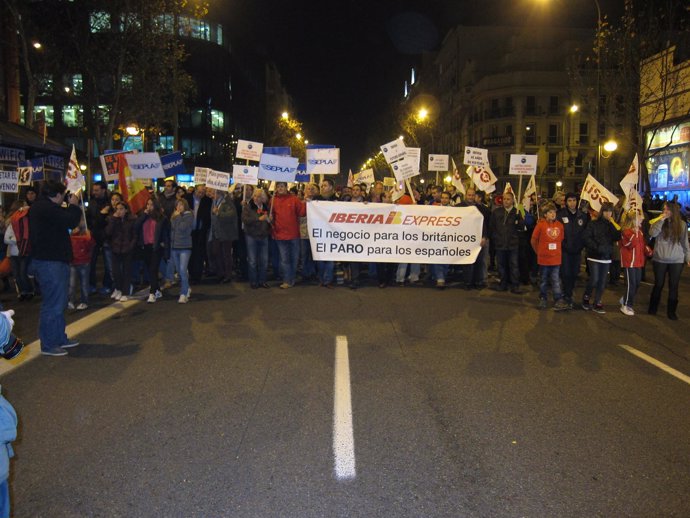 Manifestación trabajadores Iberia