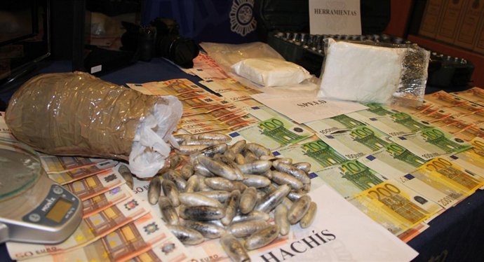 Dorga incautada por la Policía Nacional.