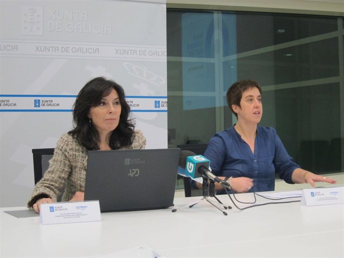 La directora de la Amtega, Mar Pereira, en la rueda de prensa 