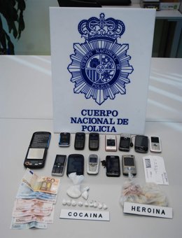 Material interceptado por la Policía