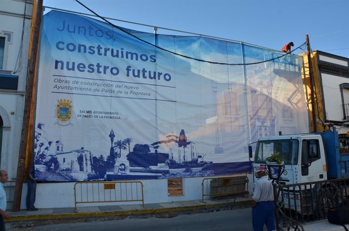 Obras en el Ayuntamiento de Palos de la Frontera. 