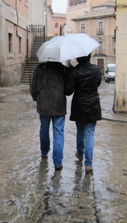 Lluvia, paraguas, frío, viento, temporal, invierno