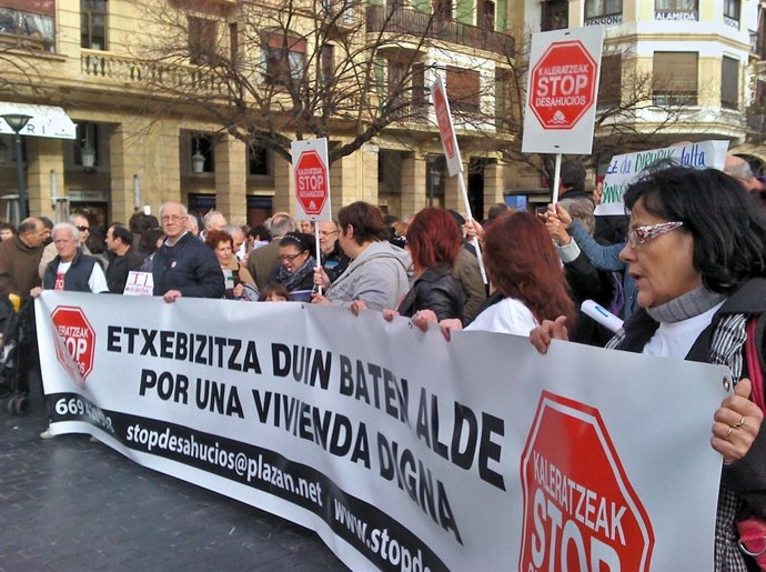 Manifestación de Stop Desahucios.