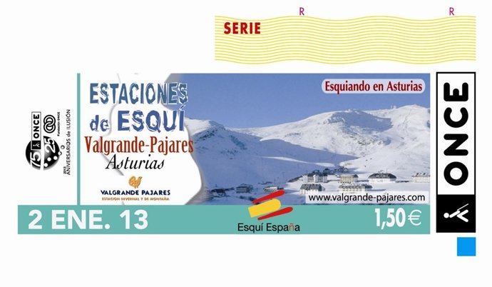 Cupón con la imagen de Pajares.