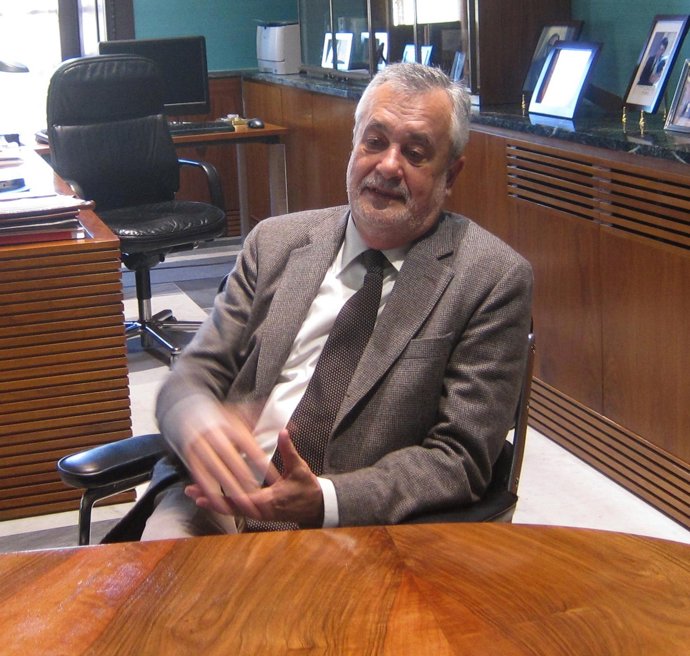 José Antonio Griñán, durante la entrevista