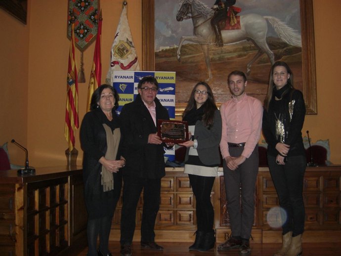 Entrega del reconocimiento de Ryanair a la ciudad de Borja