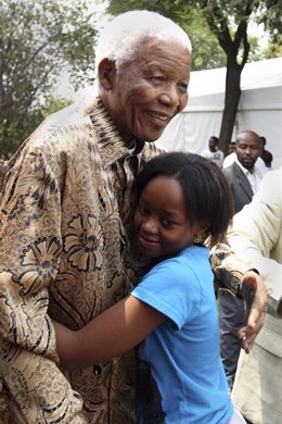 Nelson Mandela y su biznieta Zenani