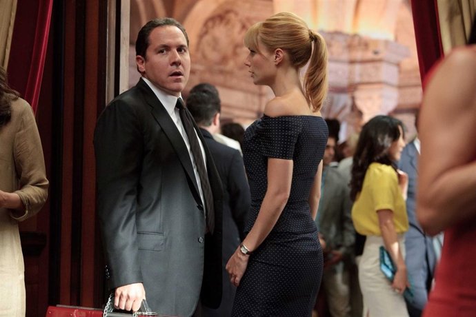 Jon Favreau y Gwyneth Paltrow en 'Iron Man 2'