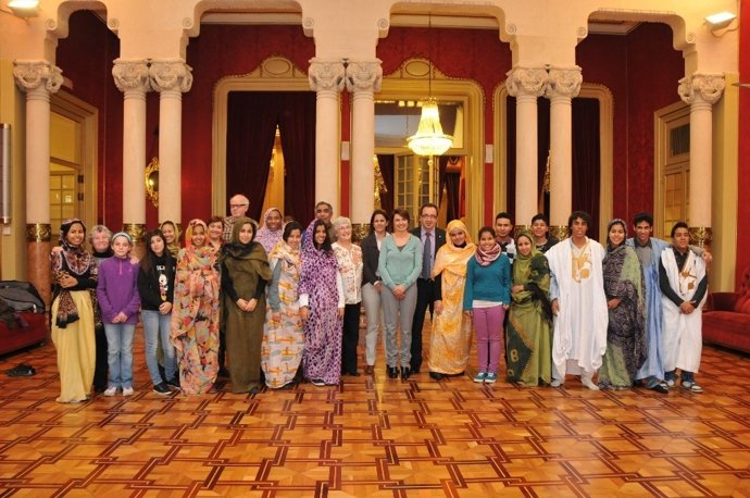 Durán recibe a los jóvenes saharuis