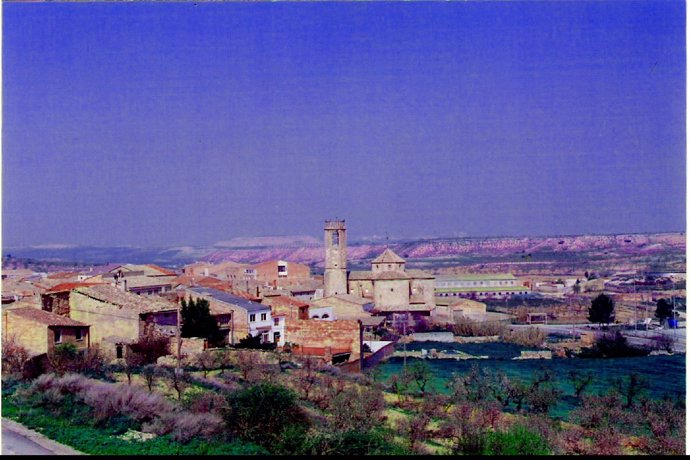 Vista del municipio de Alcanó (Lleida)