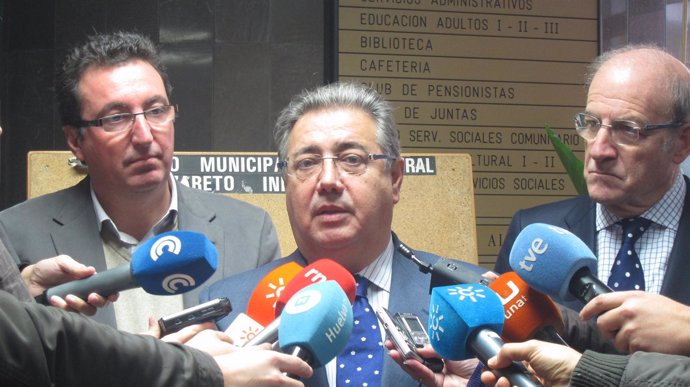 El presidente del PP-A, Juan Ignacio Zoido, en Huelva.