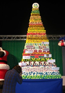 Récord Guiness del abeto de golosinas