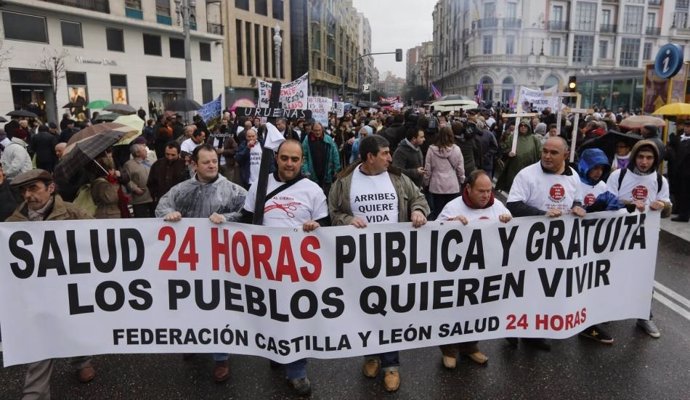 Manifestación en Valladolid de la plataforma