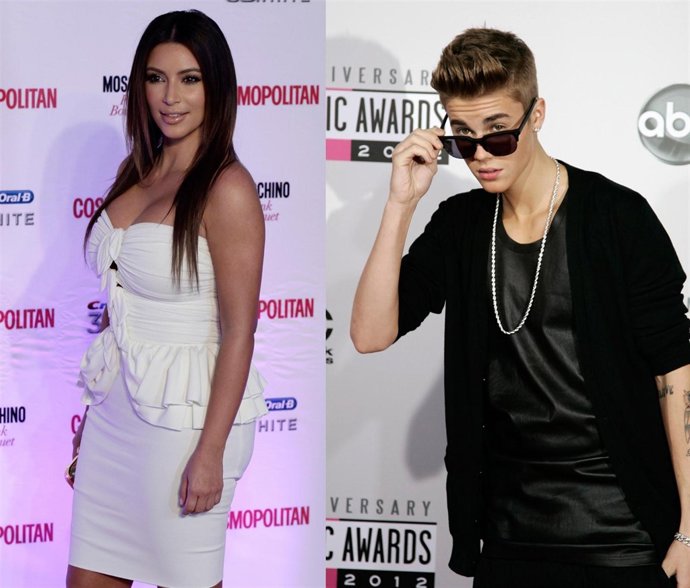 Montaje Kim Kardashian y Justin Bieber