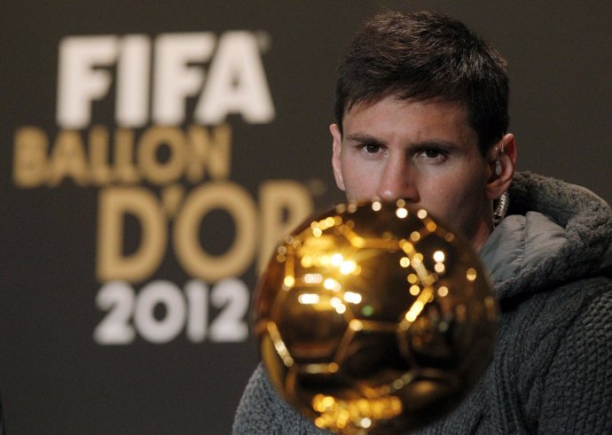 Leo Messi en el Balón de Oro 2012
