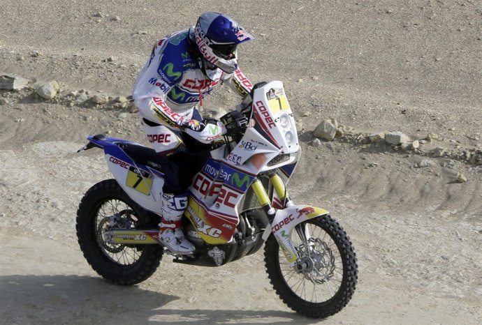 Francisco 'Chaleco' López, en el Dakar 2013