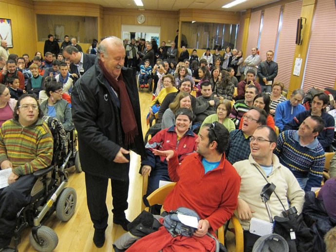 Vicente del Bosque en un acto en Salamanca