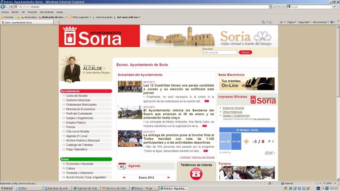 Web del Ayuntamiento de Soria