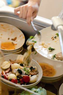 Despilfarro, desechos, comida