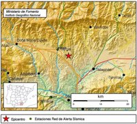 Sentido levemente un terremoto de 3,4 grados de magnitud con epicentro al sureste de Gérgal