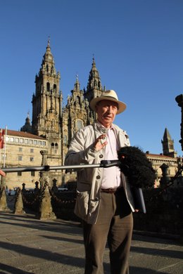 José María Pérez, 'Peridis', ante la catedral de Santiago