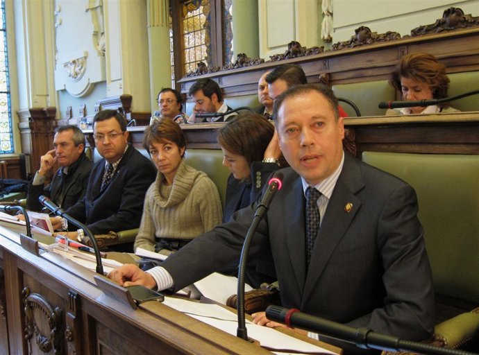 Imagen de archivo de la bancada del PP en el Pleno municipal de Valladolid
