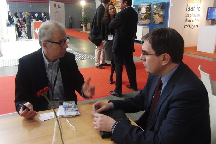 Joaquín Albaladejo en su visita a la feria de Utrecht