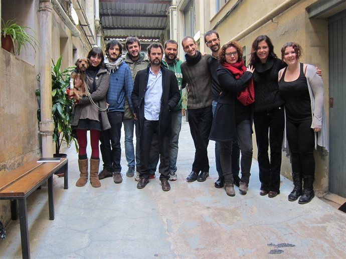 Actores y directora de la obra 'Si existe, no lo he encontrado' en la S.Beckett.