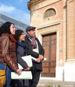 Los concejales de IU del Ayuntamiento de Málaga en el convento de la Trinidad