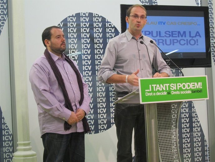 Joan Mena (EUiA) y Joan Herrera (ICV)