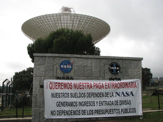 Trabajadores de la estación española de la Nasa en huelga
