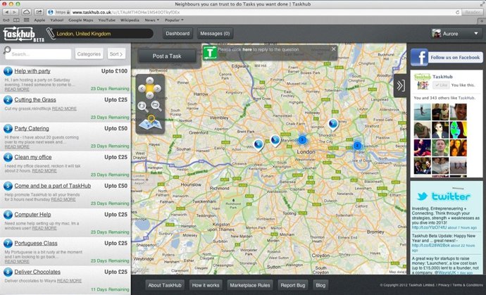 Taskhub, plataforma 'online'
