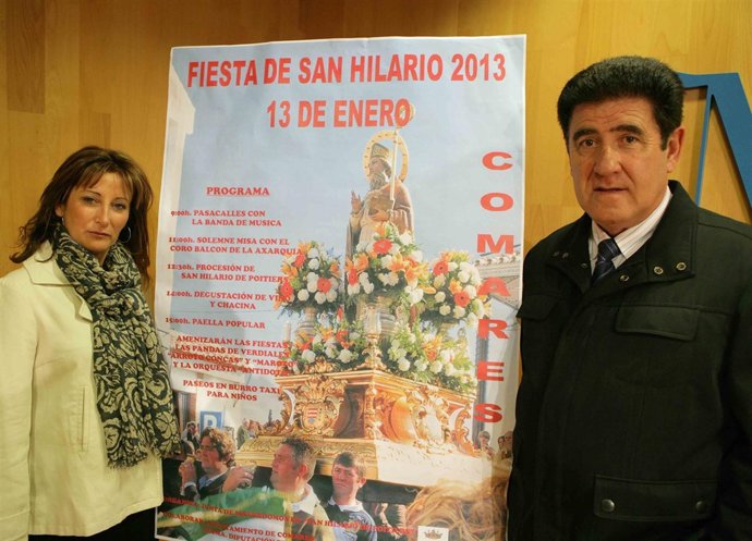 La diputada provincial Emiliani Jiménez y el alcalde de Comares