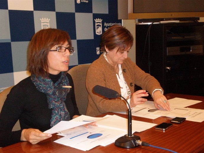 Las concejalas del PSOE en Málaga María Gámez y Francisca Montiel