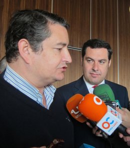 Antonio Sanz y Juan Manuel Moreno Bonilla (PP)