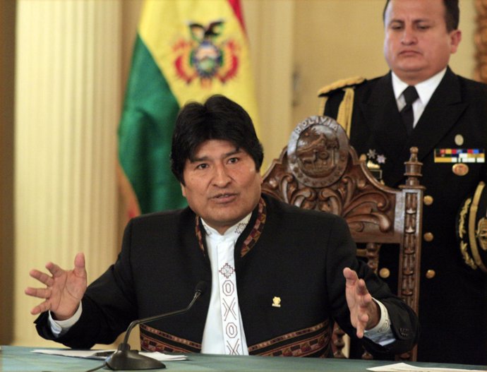 El presidente boliviano, Evo Morales, en rueda de prensa.
