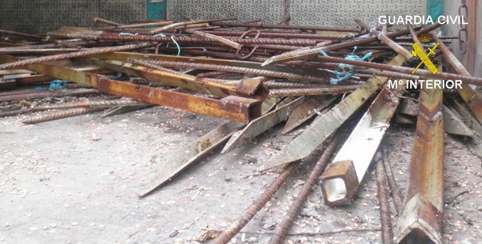 Material metálico sustraído de una huerta en Burgos