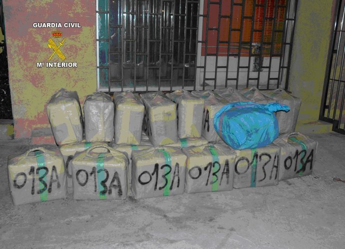 Droga inacuatada por la Guardia Civil