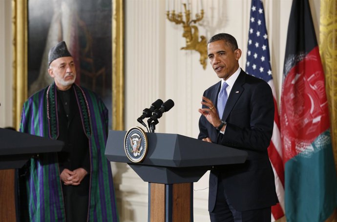 El presidente Obama se reúne con Hamid Karzai