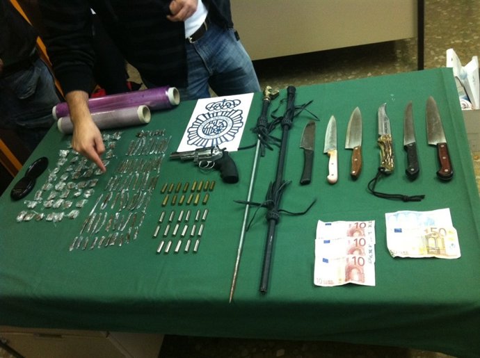 Objetos incautados por la Policía Nacional en operaciones contra el menudeo 