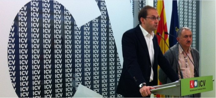Joan Herrera (ICV) y Josep Maria Álvarez (UGT)