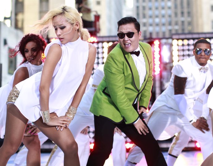 Korean rapper-singer Psy performs on NBC's 'Today' show in New York