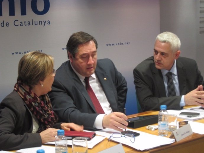Marta Llorens, Josep Maria Pelegrí y Antoni Font, UDC